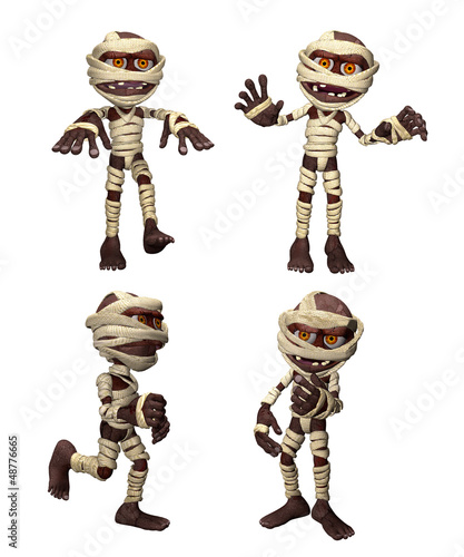 Illustration: Little Mummy in 4 Poses Little Mummy in 4 Poses