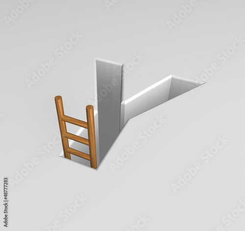 Illustration: letter y and ladder letter y and ladder