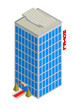 Isometric hotel icon