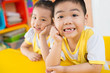 Happy asian children