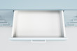 Illustration: cupboard with opened drawer cupboard with opened drawer