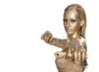 goldene Frau in Aktion