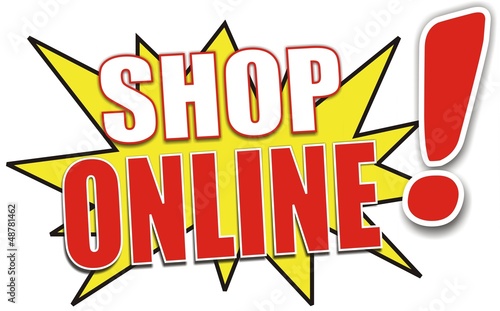 Vector: étiquette shop online étiquette shop online