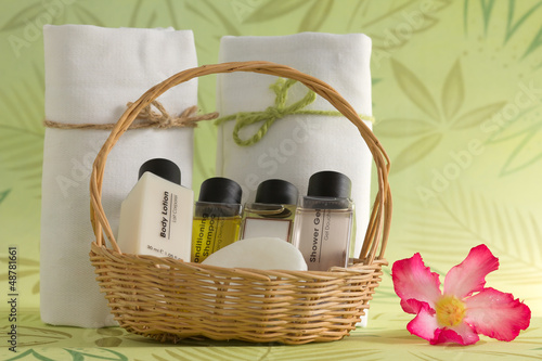 Photo: bathroom set and towel bathroom set and towel