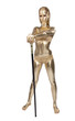 Goldene Frau mit Stock (4)
