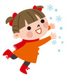 雪遊びの女の子