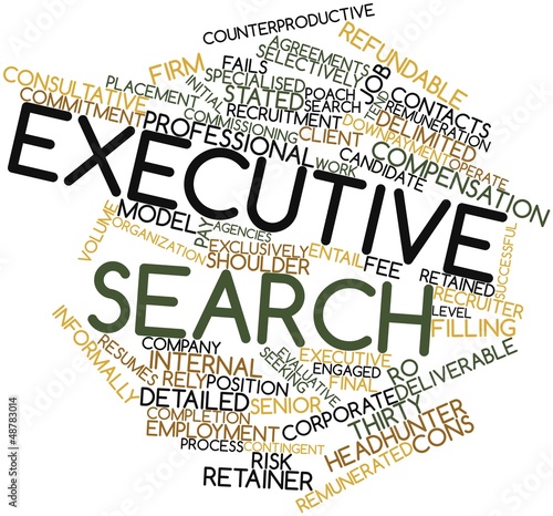 Illustration: Word cloud for Executive search Word cloud for Executive search