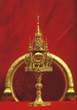 Monstrancja gotycka,srebrna, złocona