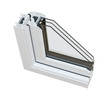 Photo: UPVC triple glazing cross section UPVC triple glazing cross section