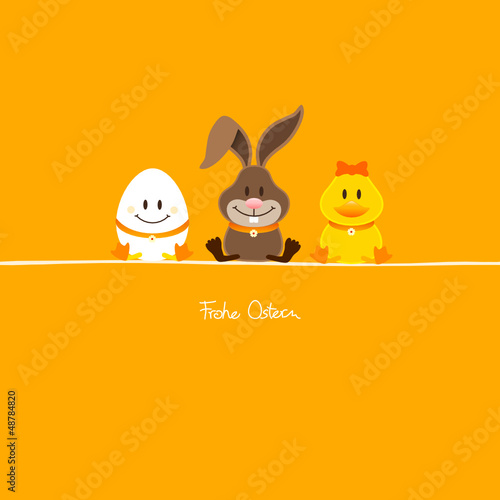 Vector: Ei, Hase & Ente orange Ei, Hase & Ente orange