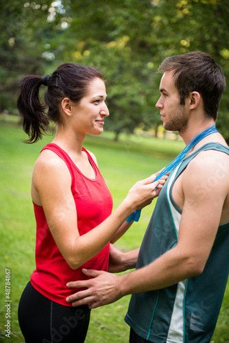 Photo: Young sport couple in love Young sport couple in love