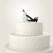 funny cake topper