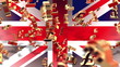 Video: Währung - britische Pfund - Flagge Währung - britische Pfund - Flagge