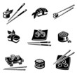 Sushi set. Vector