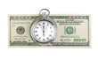 Stopwatch and a hundred American dollars