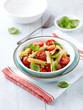 Penne with roasted cherry tomatoes and capers