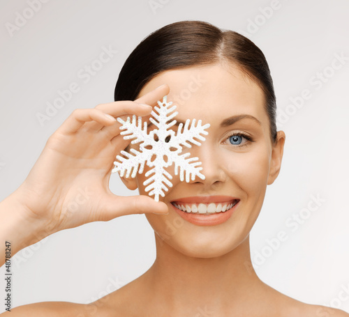 Photo: woman with snowflake woman with snowflake
