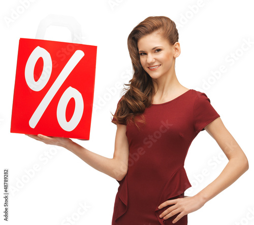 Photo: girl with shopping bag girl with shopping bag