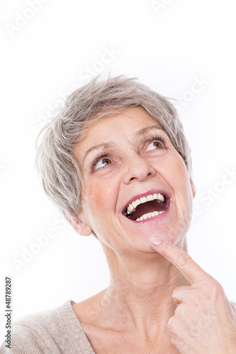 Photo: ältere frau beim lachen ältere frau beim lachen