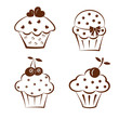 Vektor: Cake icons. Cake icons.