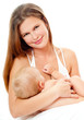 Photo: Mother breast feeding her infant Mother breast feeding her infant