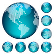 Vector Dotted Globes