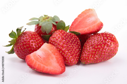 Photo: isolated strawberries isolated strawberries