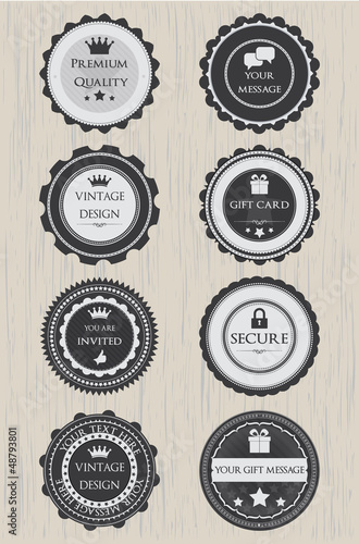 Vector: Retro badges set Retro badges set