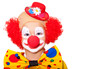 lachender Mädchenclown mit Textfreiraum