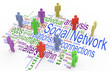 3d social network concept