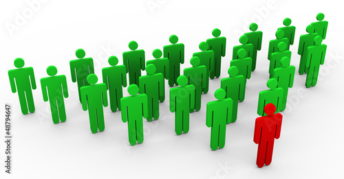 Illustration: 3d concept of leadership 3d concept of leadership