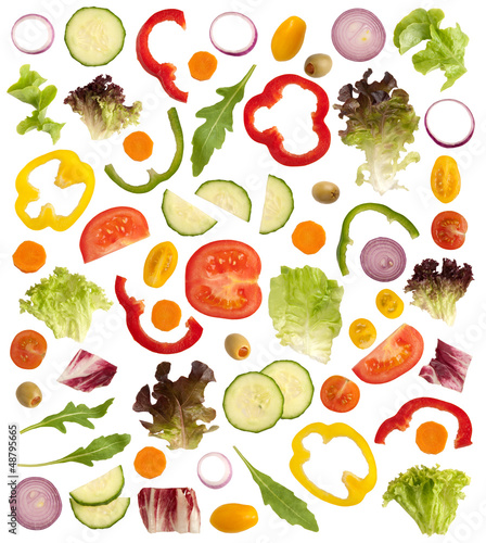 Photo: Cut vegetables for a salad Cut vegetables for a salad