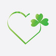 Heart icon with clover leaf icon