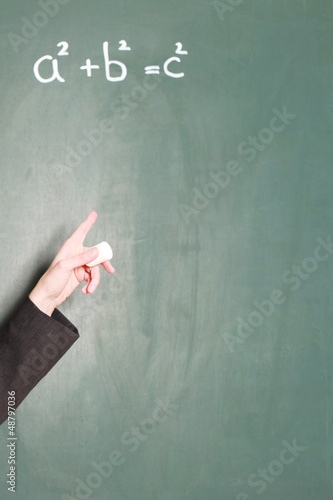Photo: Lehrerin übt Mathematik Lehrerin übt Mathematik