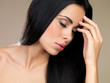Beautiful sensual brunette woman