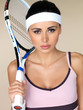 Beautiful female tennis player