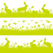 3 Green Easter Header Meadow Bunny