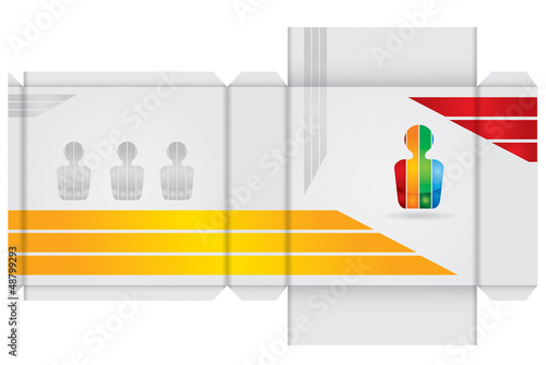 Vector: Box template Box template