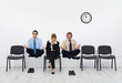 Feeling a slight handicap - people waiting for the job interview