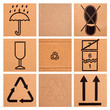 Signs printed on cardboard