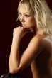 glamorous girl in black lingerie