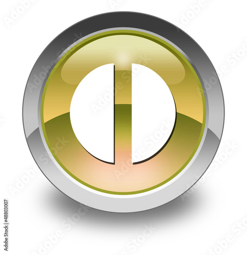 Illustration: Yellow Glossy Pictogram "Exit Symbol" Yellow Glossy Pictogram "Exit Symbol"