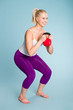 Girl and kettlebell