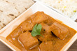 Paneer Butter Masala - Indian cheese curry with rice & chapati