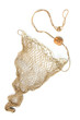 Photo: Fishing net on a white background. Fishing net on a white background.