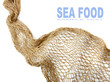 Fishing net on a white background.