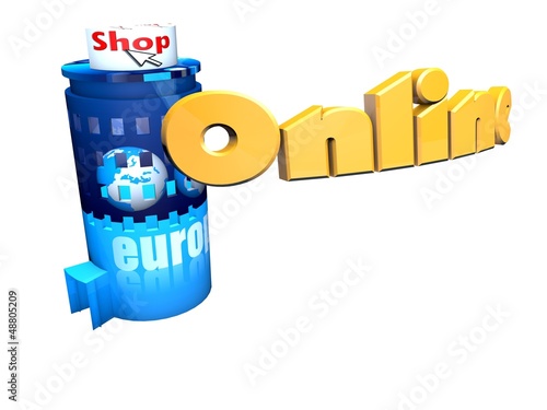 Illustration: Online Shop Gebäude Online Shop Gebäude