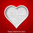 Vector: Abstract heart cutted from red paper background. Valentines day Abstract heart cutted from red paper background. Valentines day