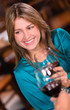 Woman making a toast