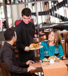 Couple eating at a restaurant
